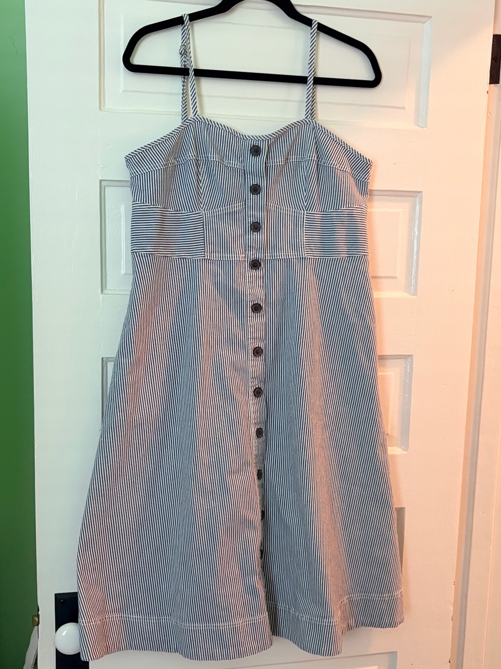 Universal Thread Blue and White Striped Midi Sundress